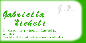 gabriella micheli business card